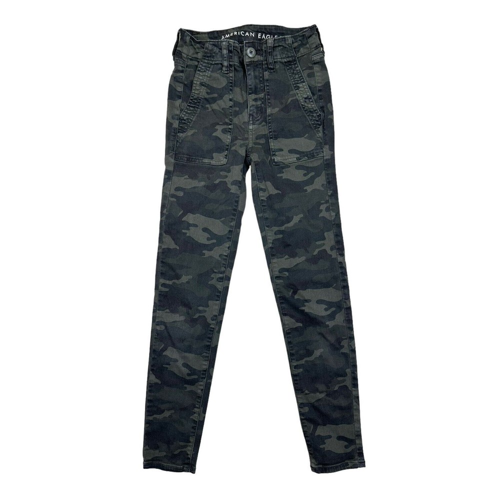 American Eagle Next Level Stretch Womens Size 00 Camo High Rise Jegging Crop